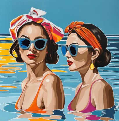 CAPRI BLUE - a Paint Artowrk by KASIA DAVIES